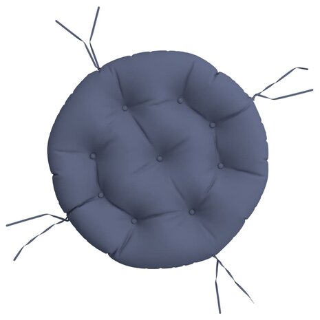 Zitkussen rond &Oslash; 60x11 cm oxford stof marineblauw 2