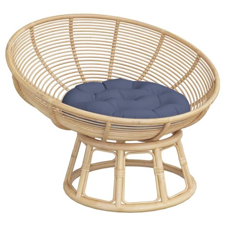 Zitkussen rond &Oslash; 60x11 cm oxford stof marineblauw 3