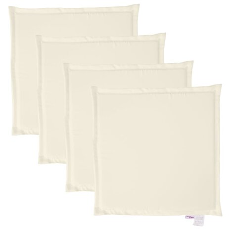 Tuinzitkussens 4 st vierkant 45x45x2 cm cr&egrave;mekleurig 2