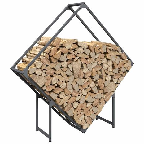 Brandhoutrek 100x25x100 cm koudgewalst staal antracietkleurig 4