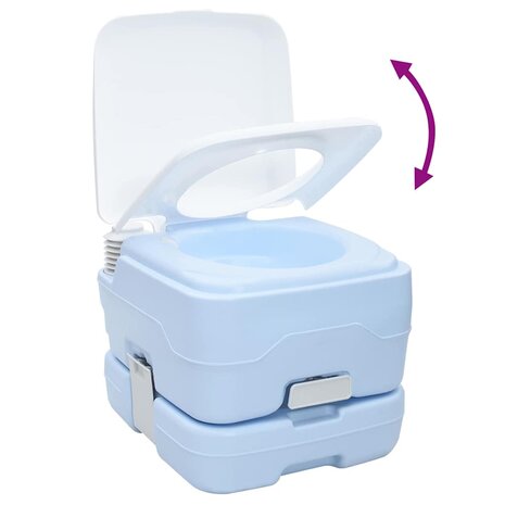 Campingtoilet Lichtblauw en Wit 41,5 x 36,5 x 30 cm Polyetheen 9