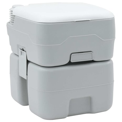 Campingtoilet Grijs en Wit 41,5 x 36,5 x 42 cm Polyetheen 1