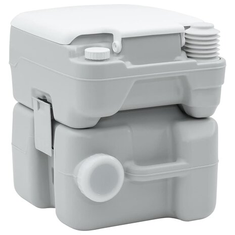 Campingtoilet Grijs en Wit 41,5 x 36,5 x 42 cm Polyetheen 3