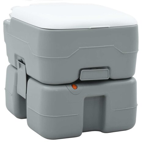 Campingtoilet Grijs en Wit 41,5 x 36,5 x 37,5 cm Polyetheen 1