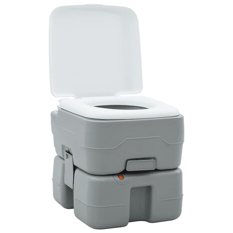 Campingtoilet Grijs en Wit 41,5 x 36,5 x 37,5 cm Polyetheen 2