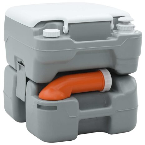 Campingtoilet Grijs en Wit 41,5 x 36,5 x 37,5 cm Polyetheen 5