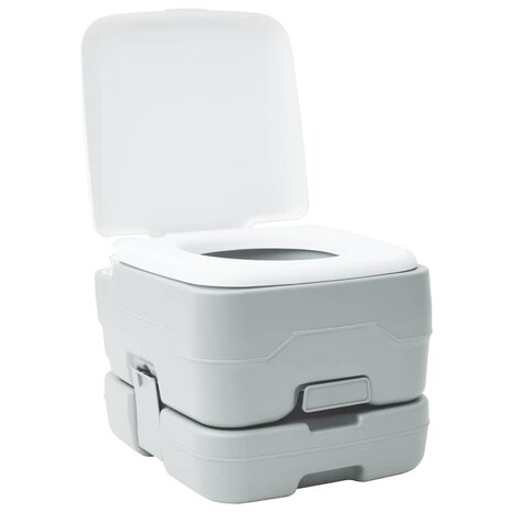 Campingtoilet Grijs en Wit 41,5 x 36,5 x 30 cm Polyetheen 2