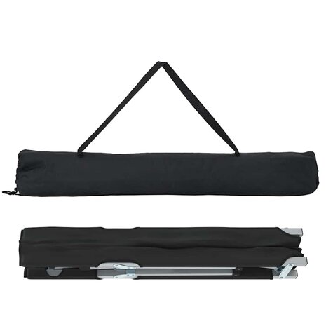 Opvouwbaar Veldbed Zwart 194 x 62,5 x 42,5 cm 5