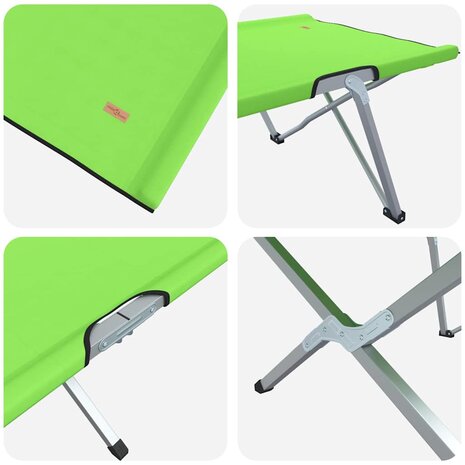 Opvouwbaar Veldbed Groen 194 x 62,5 x 42,5 cm 8