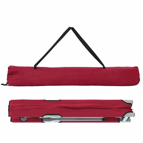 Opvouwbaar Veldbed 2 pcs Rood 194 x 62,5 x 42,5 cm 6