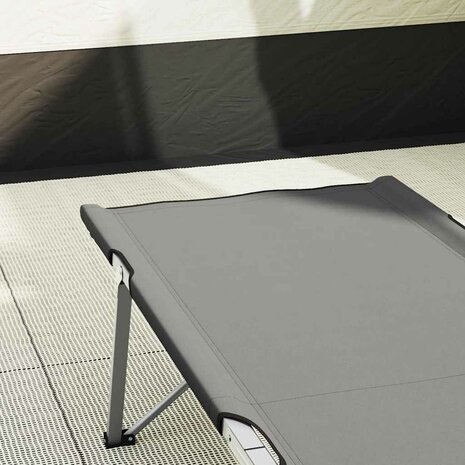 Opvouwbaar Veldbed 2 pcs Grijs 194 x 62,5 x 42,5 cm 3