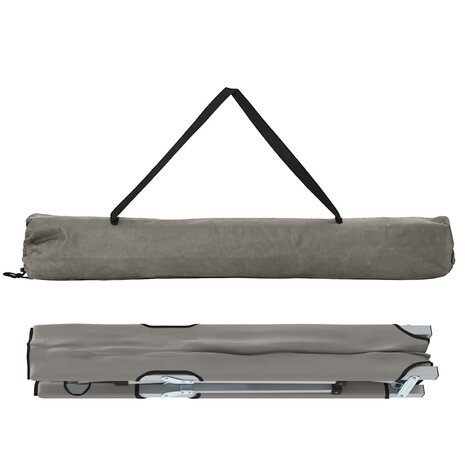 Opvouwbaar Veldbed 2 pcs Grijs 194 x 62,5 x 42,5 cm 6