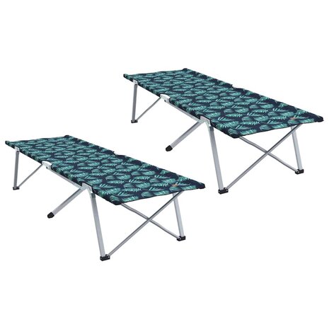 Opvouwbaar Veldbed 2 pcs Bossen 194 x 62,5 x 42,5 cm 2