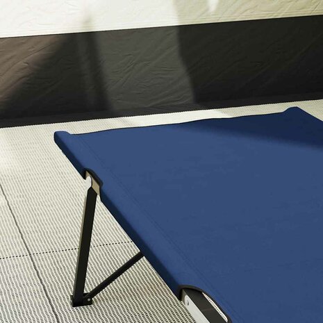 Opvouwbaar Veldbed Blauw 206 x 76 x 74 cm Oxford en Staal 3