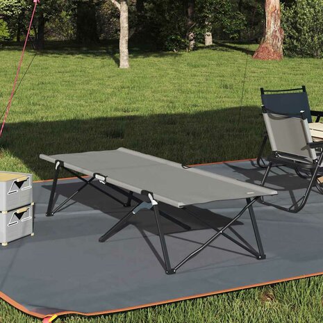 Opvouwbaar Veldbed Grijs 206 x 76 x 74 cm Oxford en Staal 1