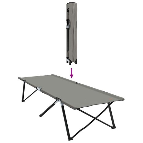 Opvouwbaar Veldbed Grijs 206 x 76 x 74 cm Oxford en Staal 9