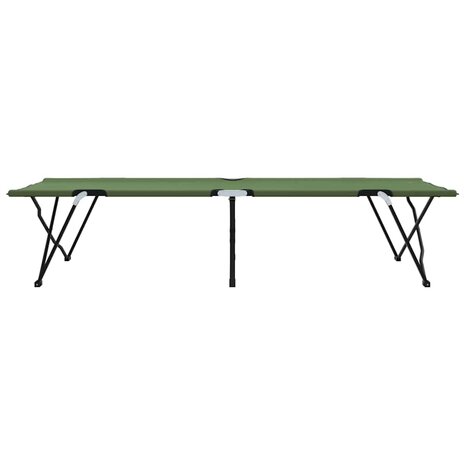 Opvouwbaar Veldbed Groen 206 x 76 x 74 cm Oxford en Staal 6