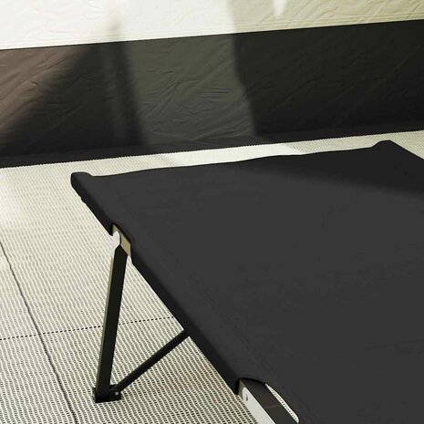 Opvouwbaar Veldbed 2 pcs Zwart 206 x 76 x 74 cm 3