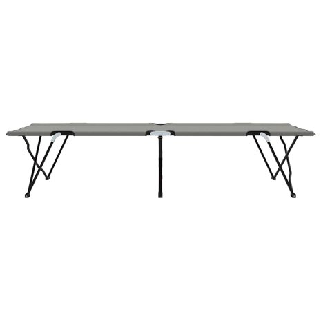 Opvouwbaar Veldbed 2 pcs Grijs 206 x 76 x 74 cm 7