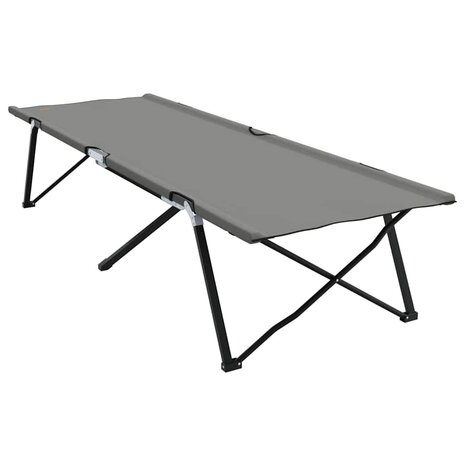 Opvouwbaar Veldbed 2 pcs Grijs 206 x 76 x 74 cm 8