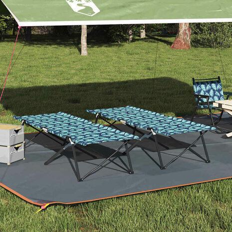 Opvouwbaar Veldbed Blad 2 pcs Bossen 206 x 76 x 74 cm 1