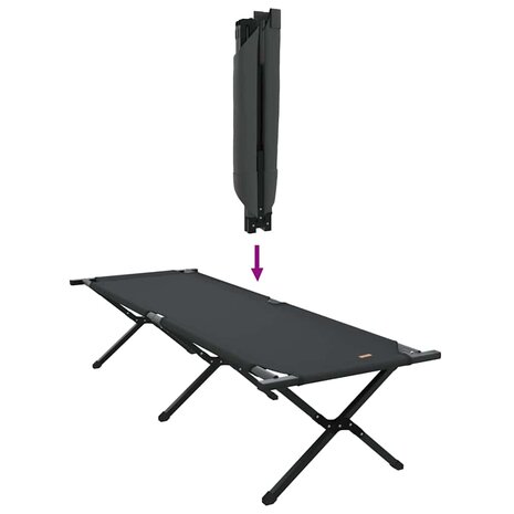 Opvouwbaar Veldbed Zwart 193 x 69 x 45 cm Oxford stof 9