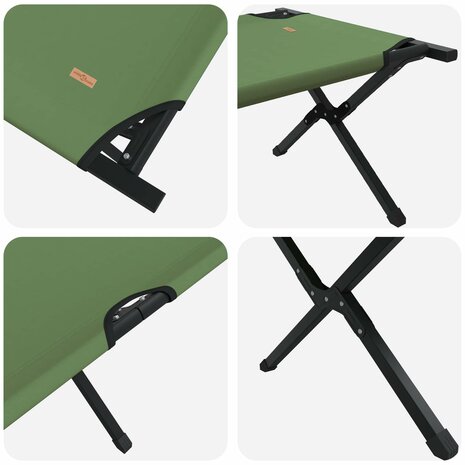 Opvouwbaar Veldbed Groen 193 x 69 x 45 cm Oxford stof 9