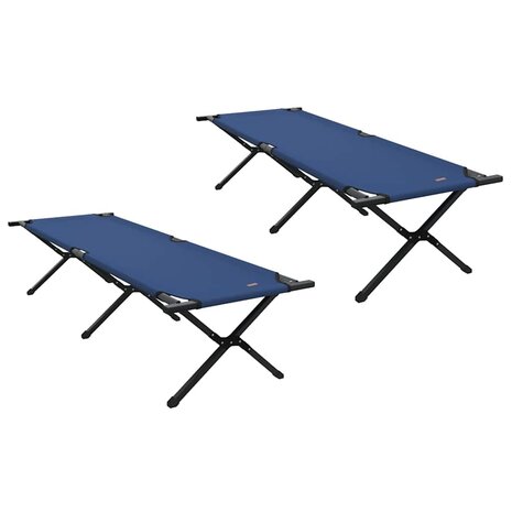 Opvouwbaar Veldbed 2 pcs Blauw 193 x 69 x 45 cm Oxford stof 2