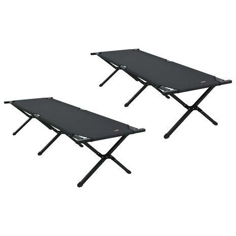 Opvouwbaar Veldbed 2 pcs Zwart 193 x 69 x 45 cm Oxford stof 2
