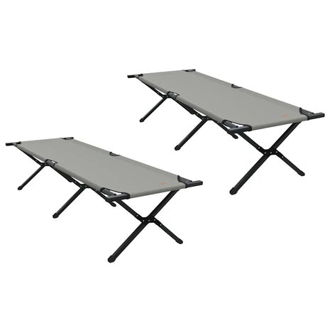 Opvouwbaar Veldbed 2 pcs Grijs 193 x 69 x 45 cm Oxford stof 2