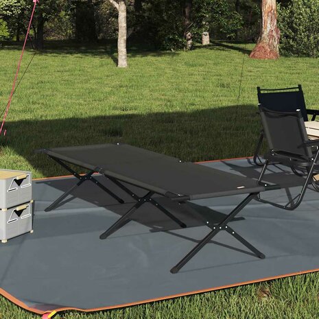 Opvouwbaar Veldbed Zwart 210 x 80 x 46 cm Oxford stof 1