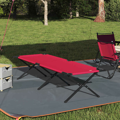 Opvouwbaar Veldbed Rood 210 x 80 x 46 cm Oxford stof 1