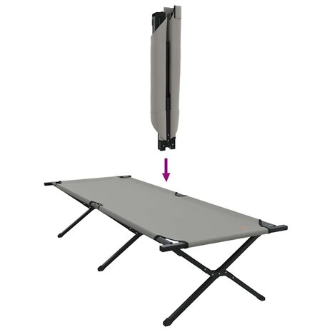 Opvouwbaar Veldbed Grijs 210 x 80 x 46 cm Oxford stof 9