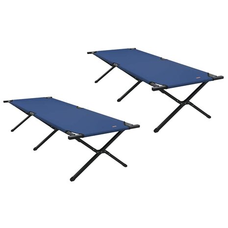 Opvouwbaar Veldbed 2 pcs Blauw 210 x 80 x 46 cm Oxford stof 2