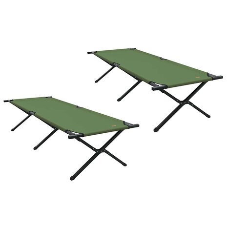 Opvouwbaar Veldbed 2 pcs Groen 210 x 80 x 46 cm Oxford stof 2