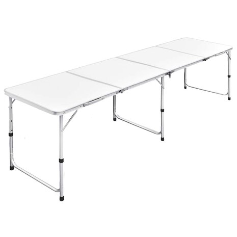 Campingtafel inklapbaar en verstelbaar 240x60 cm aluminium 1