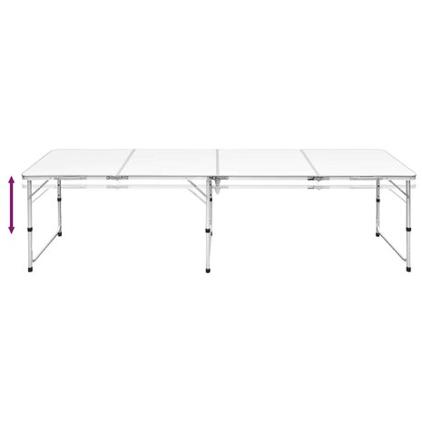 Campingtafel inklapbaar en verstelbaar 240x60 cm aluminium 3