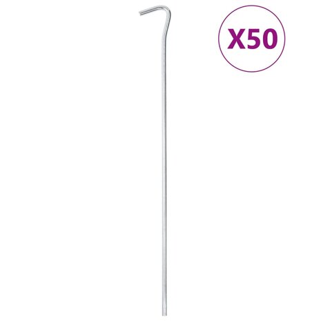 Tentharingen 50 st &Oslash;7 mm 30 cm gegalvaniseerd staal 1