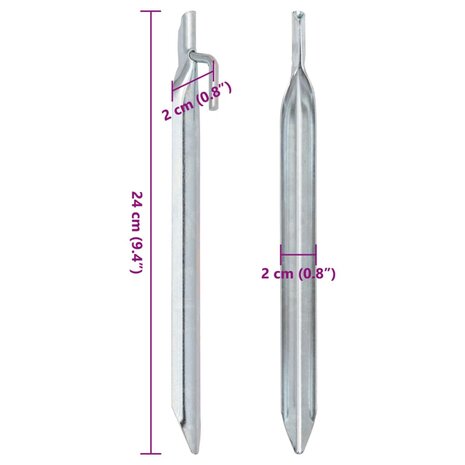 Tentharingen 24 st V-vormig &Oslash;20 mm 24 cm gegalvaniseerd staal 6