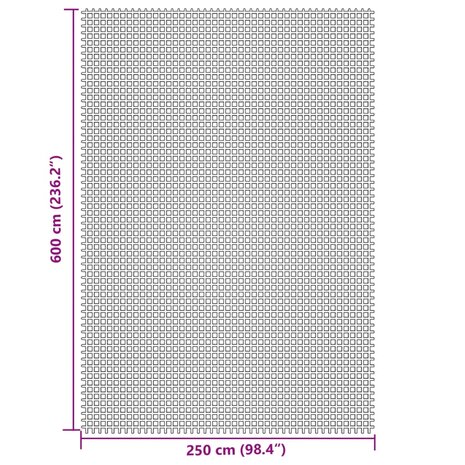 Tenttapijt 6x2,5 m cr&egrave;mekleurig 7