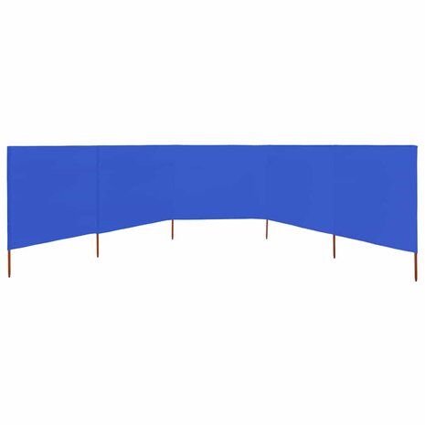 Windscherm 5-panelen 600x160 cm stof azuurblauw 3