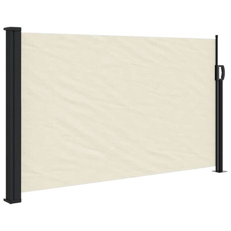 Windscherm uittrekbaar 120x500 cm cr&egrave;mekleurig 2
