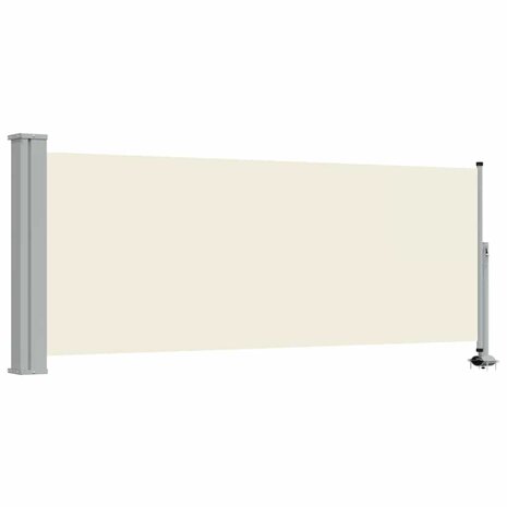Tuinscherm uittrekbaar 100x300 cm cr&egrave;mekleurig 2