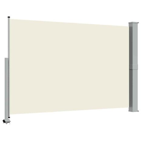 Tuinscherm uittrekbaar 160x300 cm cr&egrave;mekleurig 7