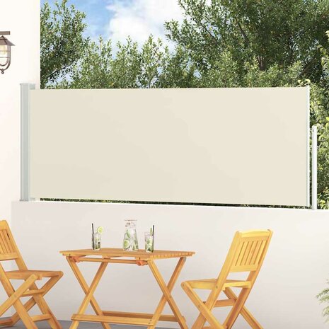 Tuinscherm uittrekbaar 100x300 cm cr&egrave;me 1
