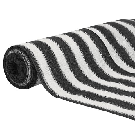 Privacynet 150 g/m&sup2; 1,5x25 m HDPE antracietkleurig en wit 3