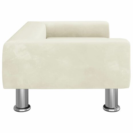 Kinderbank 70x45x26,5 cm fluweel cr&egrave;mekleurig 4