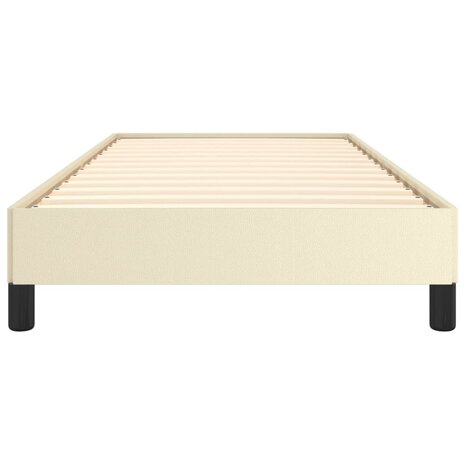 Bedframe kunstleer cr&egrave;mekleurig 80x200 cm 5