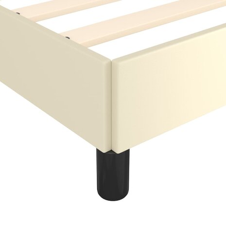 Bedframe kunstleer cr&egrave;mekleurig 80x200 cm 7