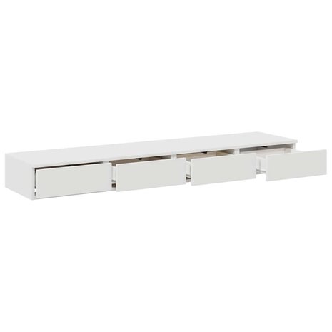 Bedlades met lade Wit 150 x 36,5 x 16,5 cm Bewerkt hout 5